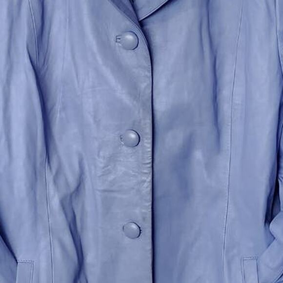 Blazer Coat Jacket From David 2 Leather Factory Periwinkle Color Size 12 / 46 - Picture 2 of 8
